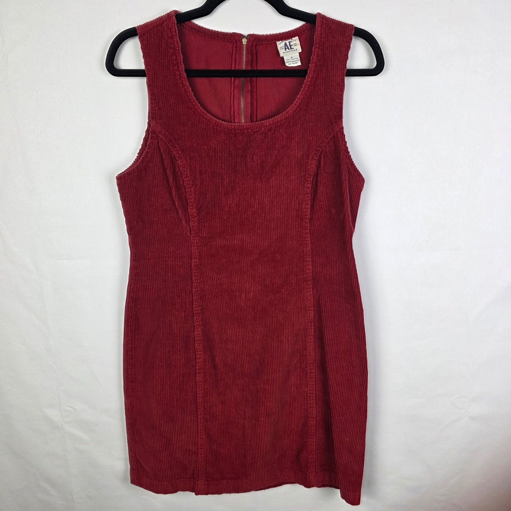 American Eagle Outfitters Corduroy Mini Dress Burgundy Red‎ Sleeveless Size 8